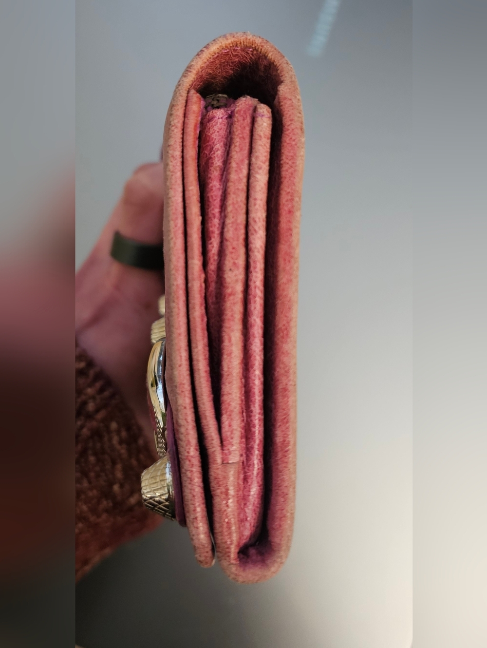 BALENCIAGA Pink Classic Moto Zip Around Long Wallet - Picture 6 of 11